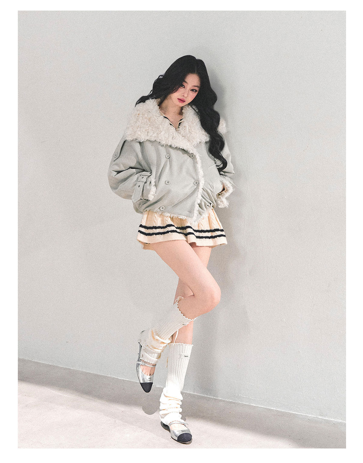 ShaoYeYan Fluffy Winter Lamb Fur Coat