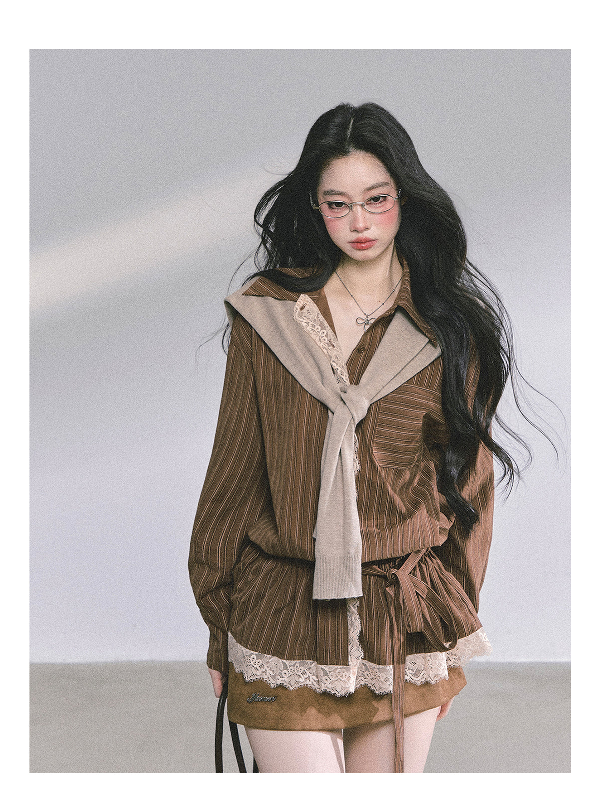 ShaoYeYan Chic Intellectual French Lace Blouse