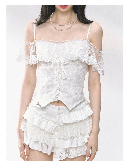 SHAOYEYAN French Lace Sleeveless Top