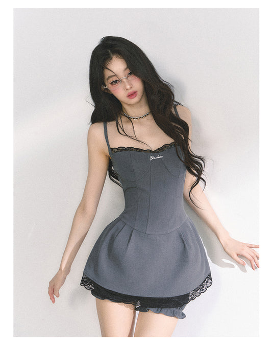 SHAOYEYAN Edgy Lace Slip Dress