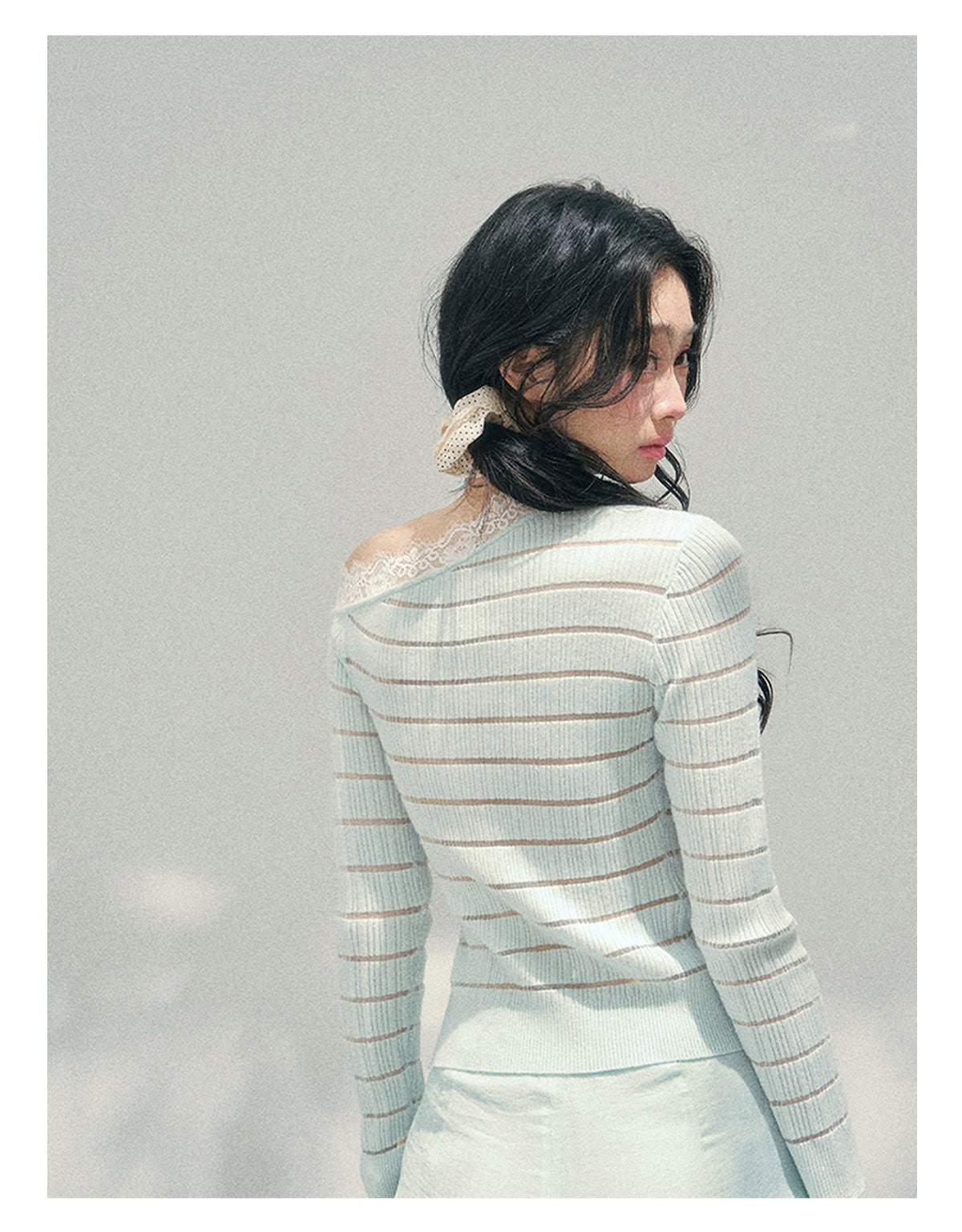 ShaoYeYan Aomalm Gentle Glance Knit Lace Top
