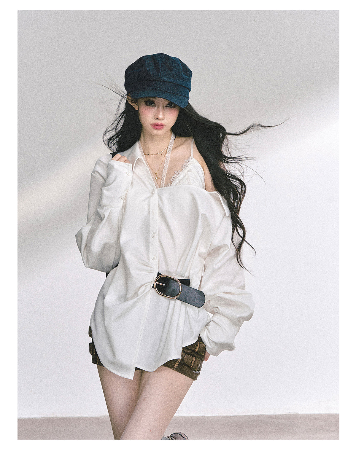 SHAOYEYAN French Off-Shoulder Sun Shirt