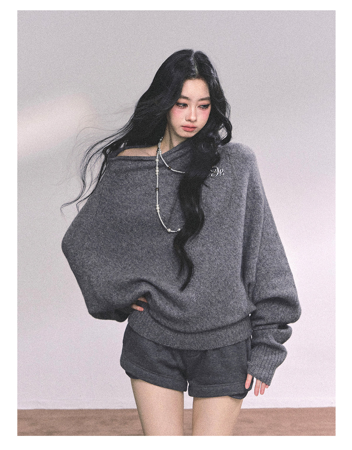 ShaoYeYan Cold Unnie Korean Off-Shoulder Sweater