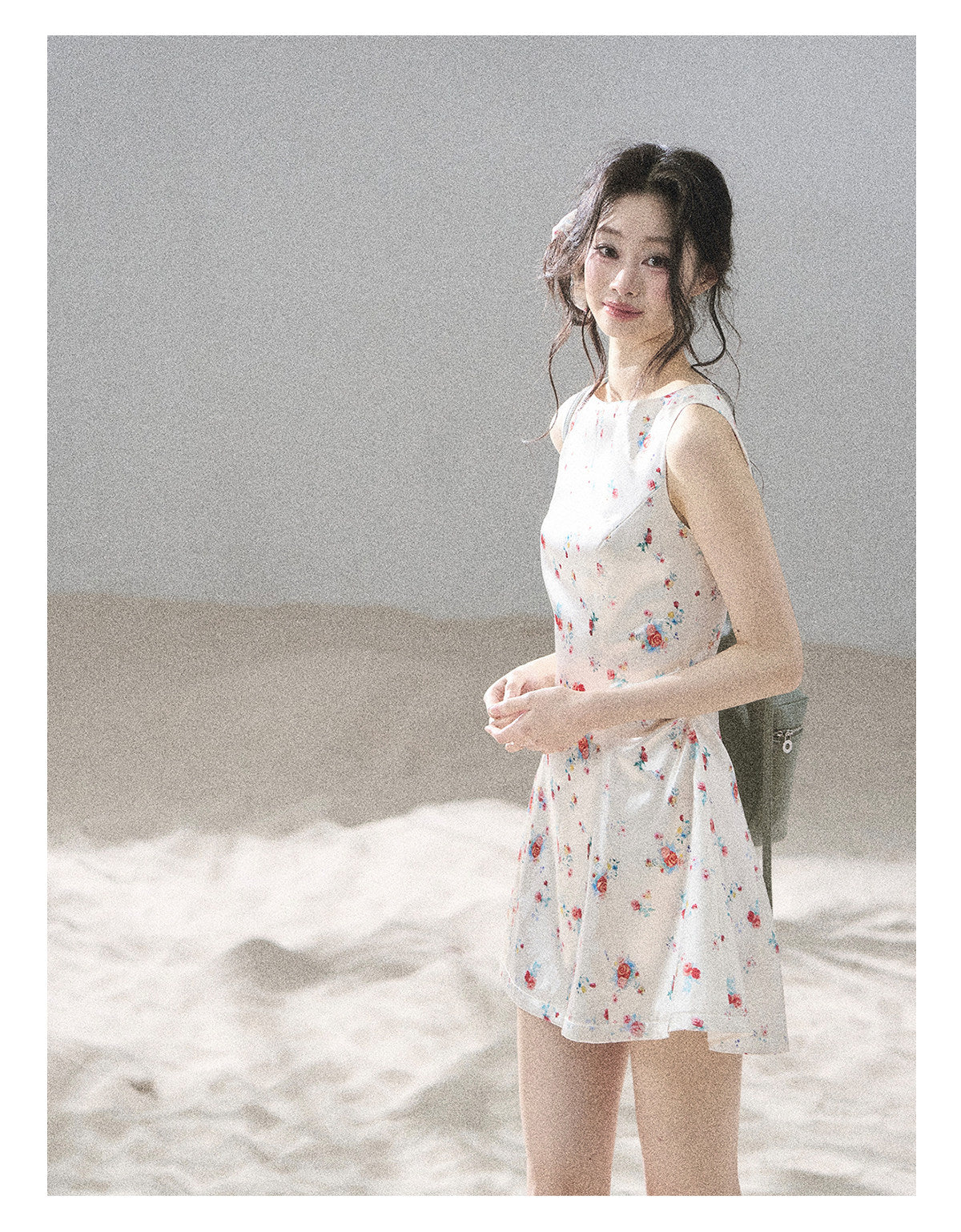 ShaoYeYan Aomalm It Starts With a Bouquet French Floral Satin Dress