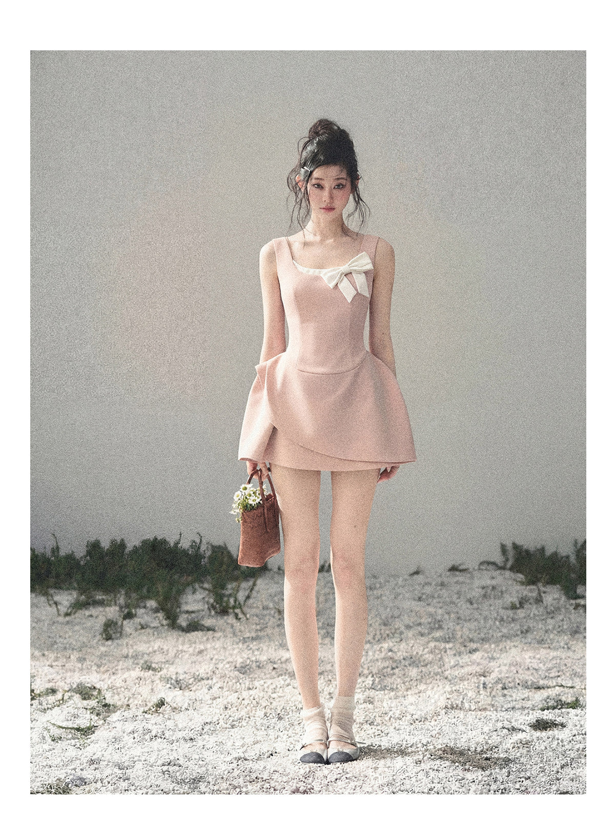 ShaoYeYan Aomalm Her Sweetness Sinks Fake Two-Layer French Dress