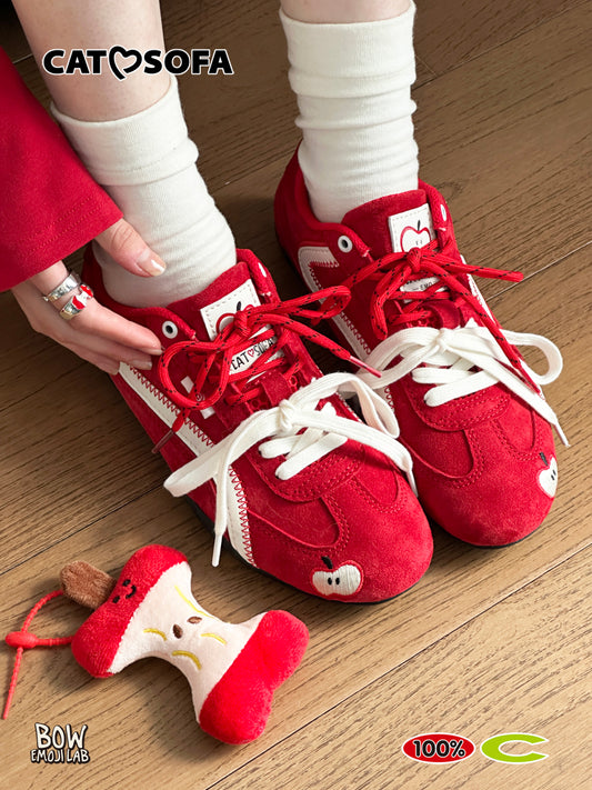 Cat&Sofa Apple Red Racing Sneakers
