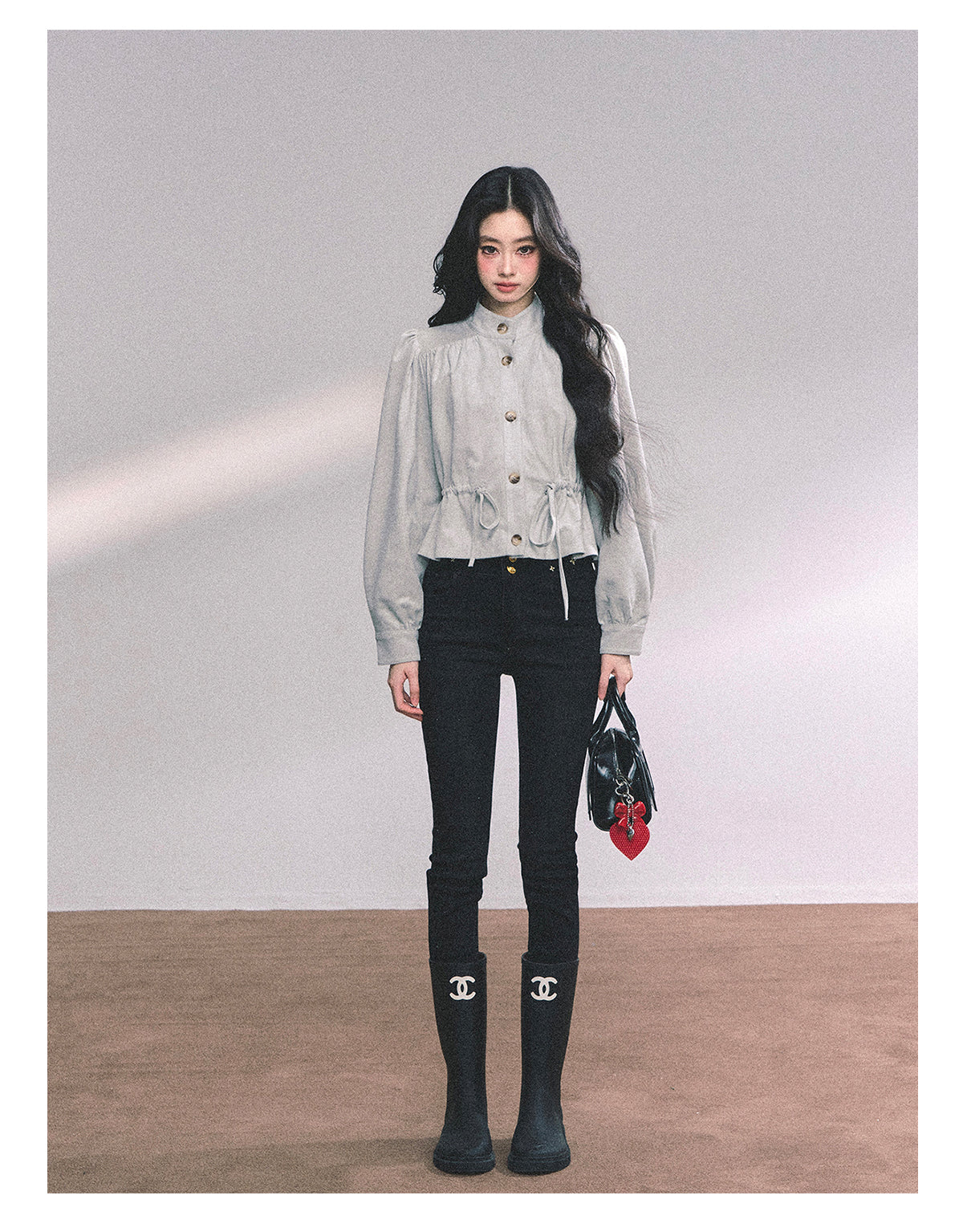 ShaoYeYan Warm Wool Whisper French Loose Fit Tweed Coat