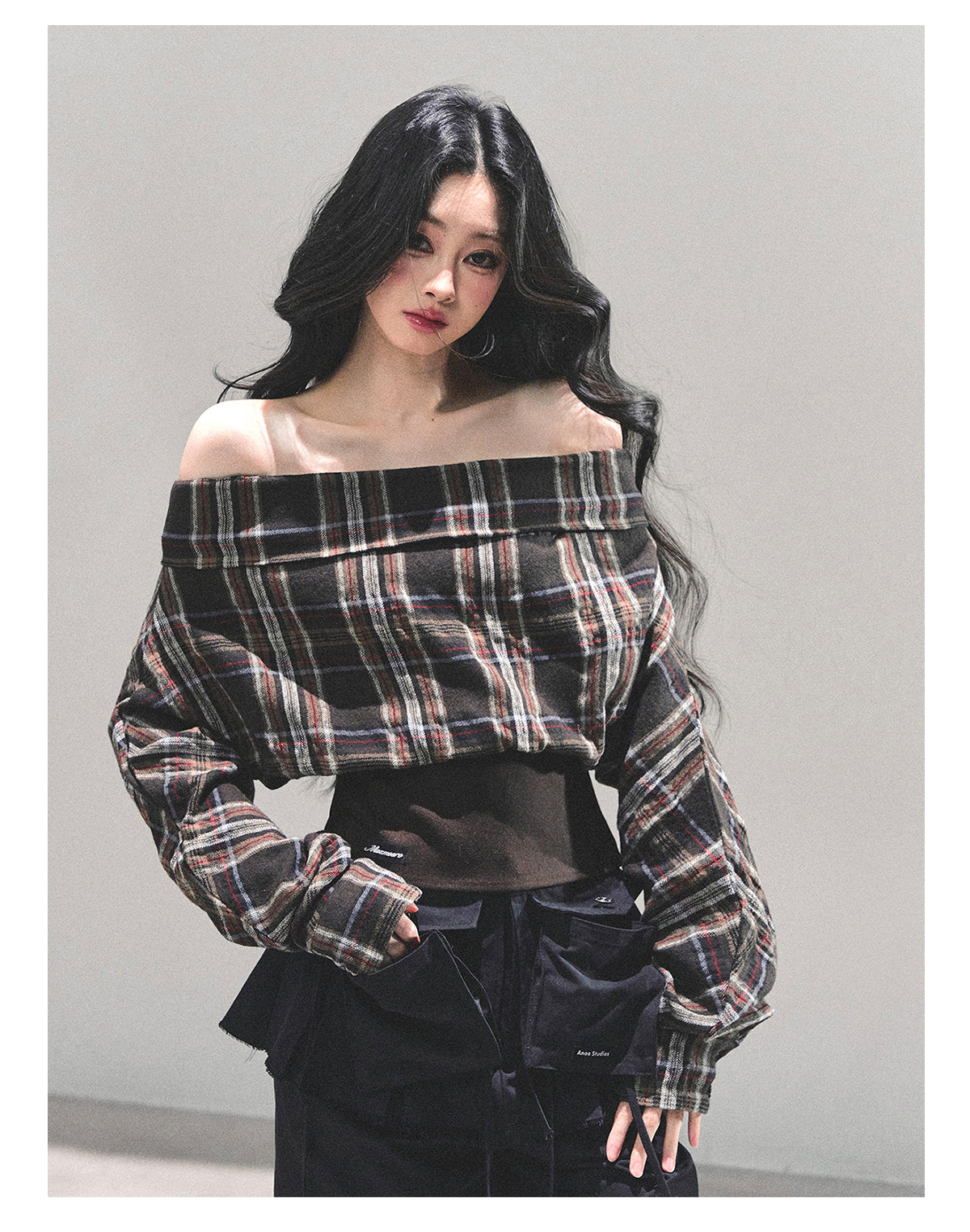 ShaoYeYan Forest Whisper Long Sleeve Striped Shirt