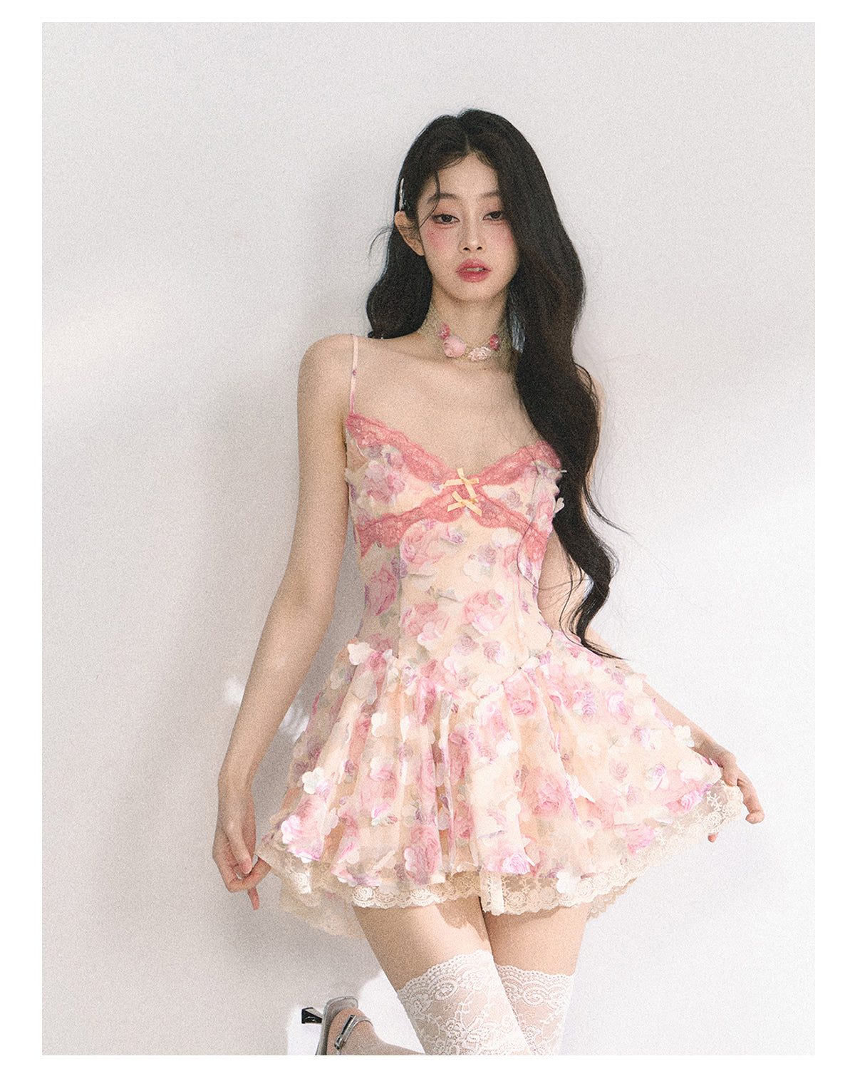SHAOYEYAN French Lace Floral Sundress
