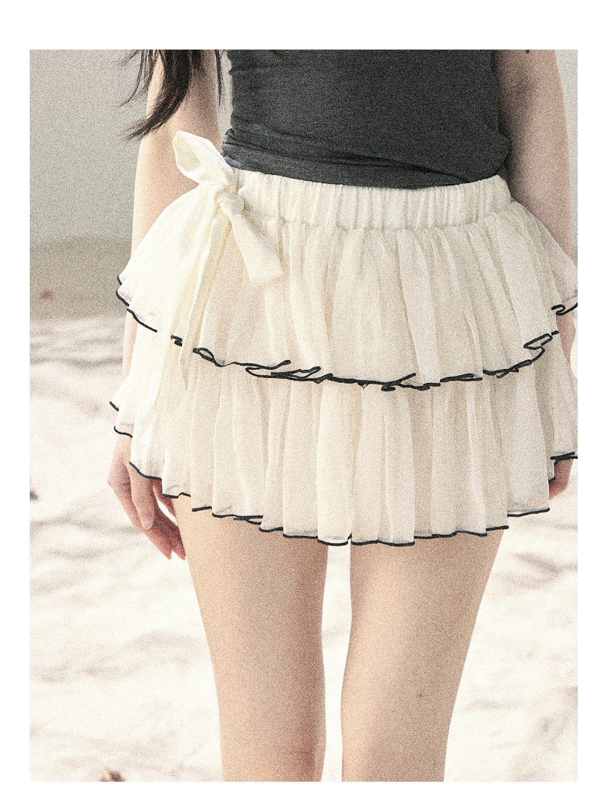 ShaoYeYan Aomalm Flowing Gauze French Mesh Chiffon Skirt