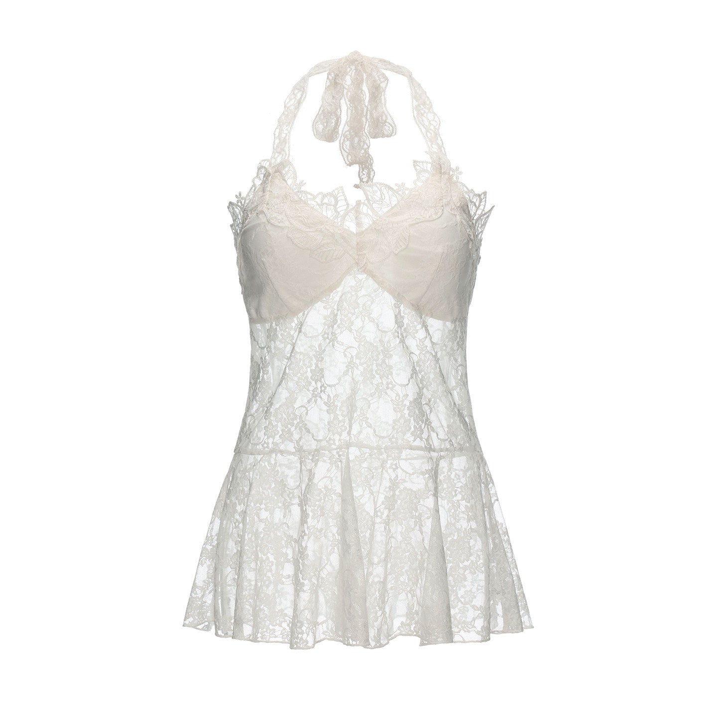MAMC Sheer Bow Tie Long Sleeve Top