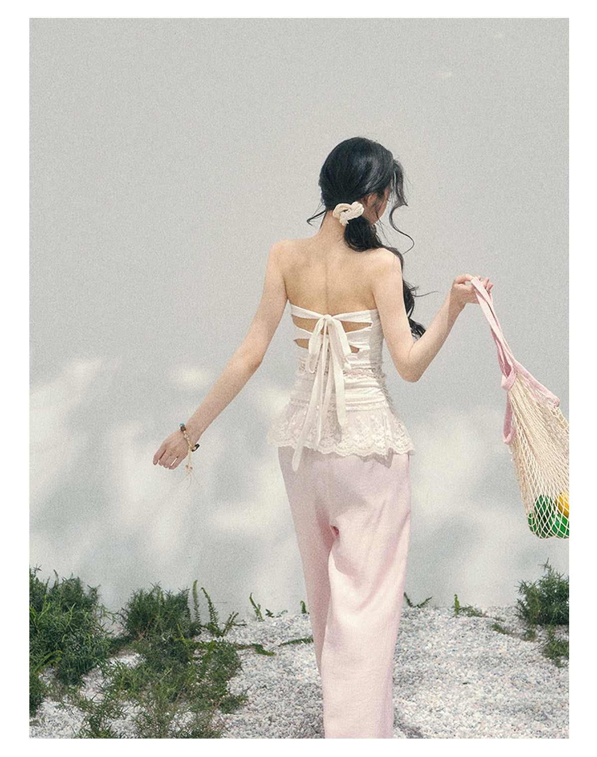 ShaoYeYan Aomalm Misty Muse Sheer Lace Bustier Top