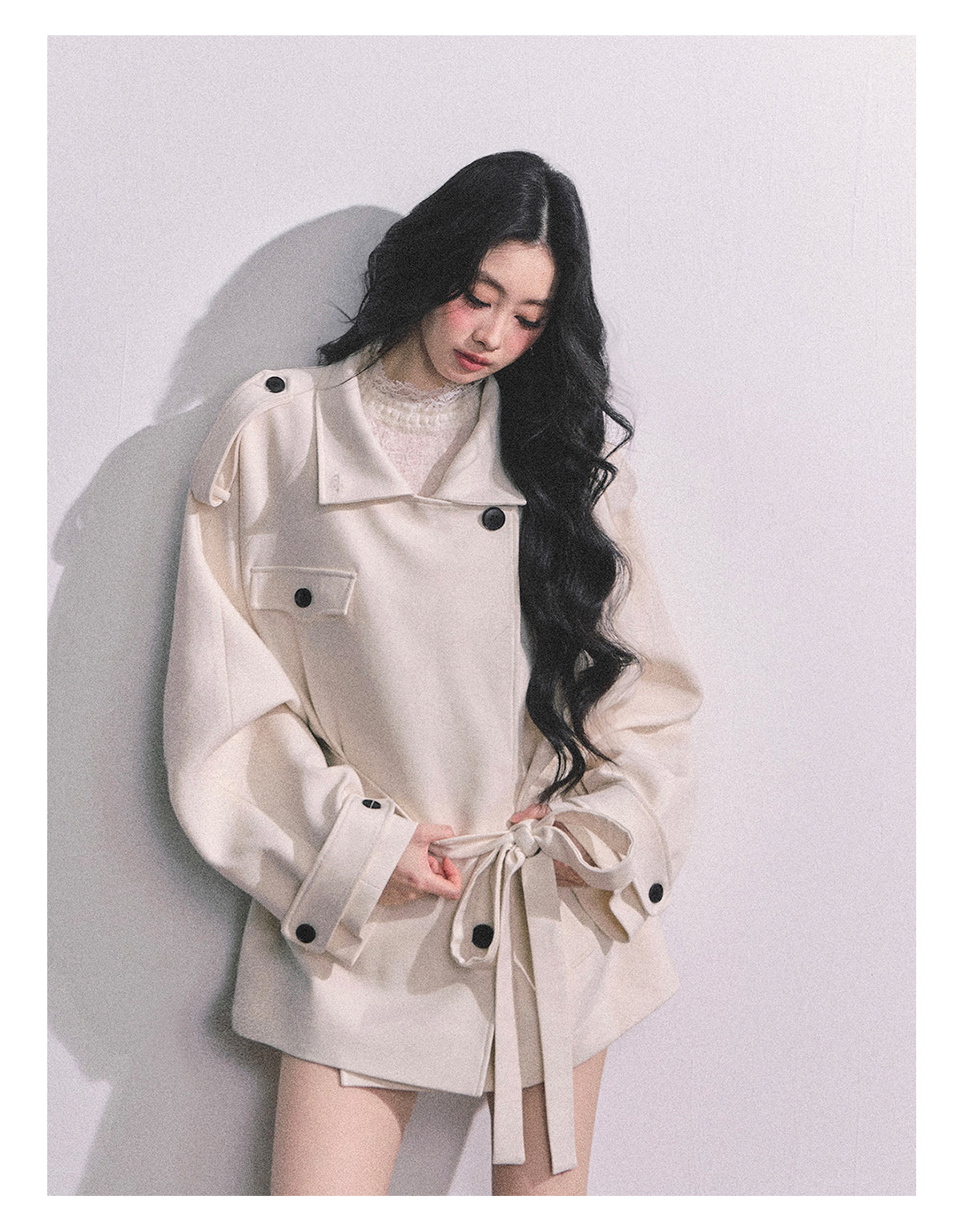 ShaoYeYan Shanghai Socialite British Style Loose Tweed Coat