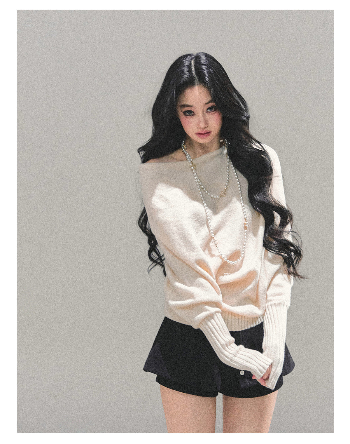 ShaoYeYan Aomalm Minimalist French Soft Style Sweater