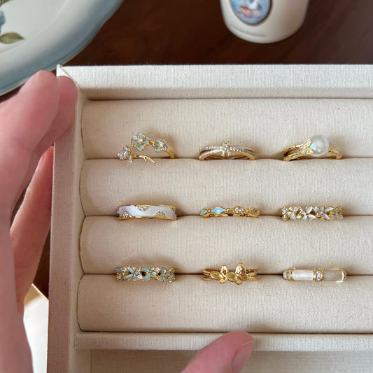 VIGVOG 2025 Floral Butterfly Ring Collection