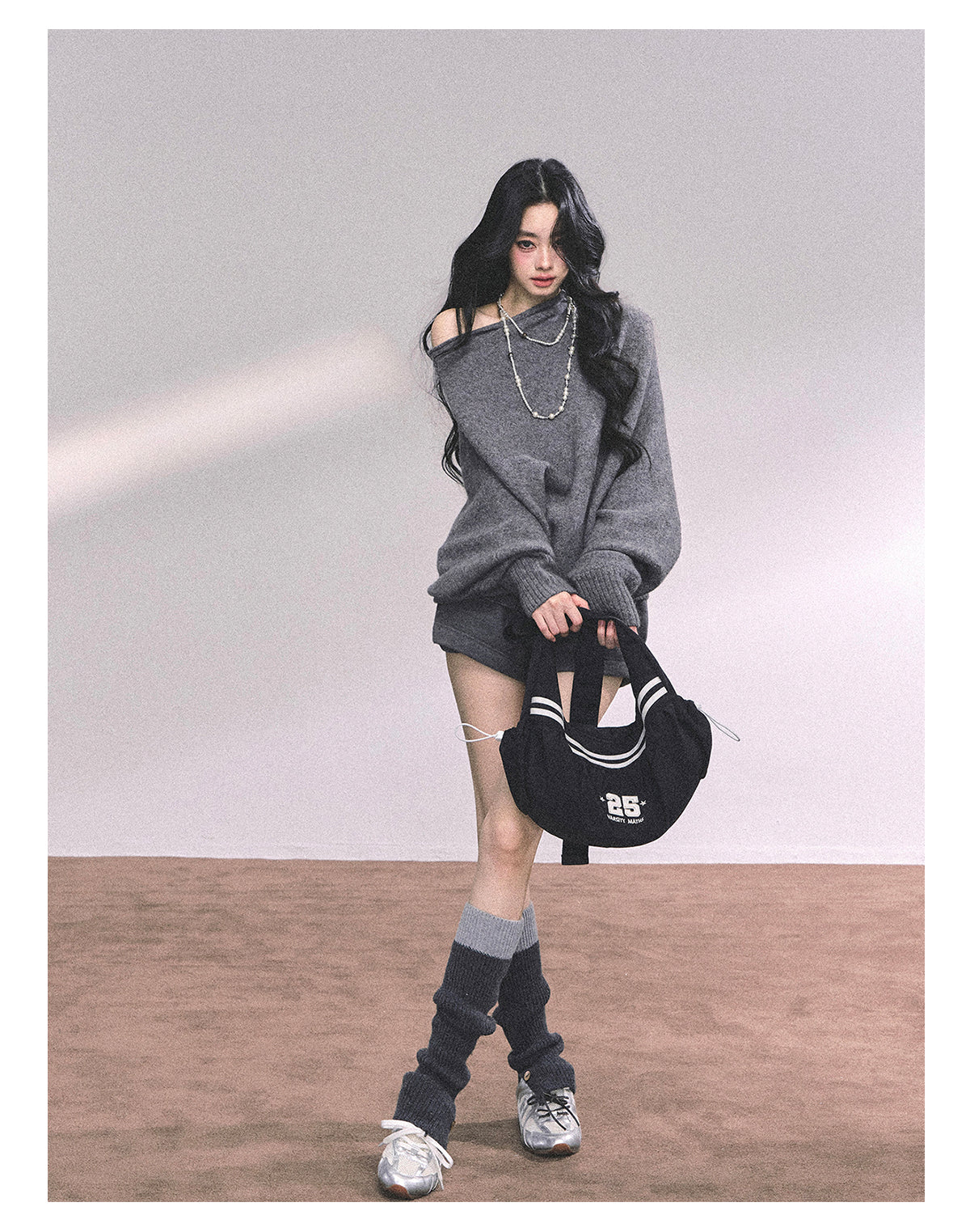 ShaoYeYan Cold Unnie Korean Off-Shoulder Sweater