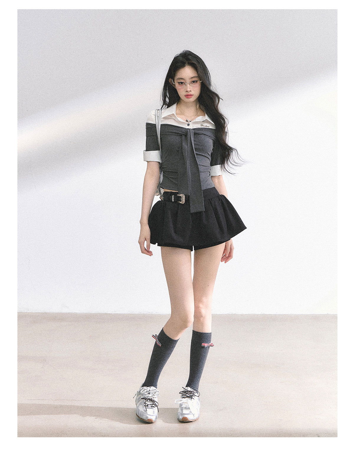 SHAOYEYAN American Style Mock Two-Layer Tee