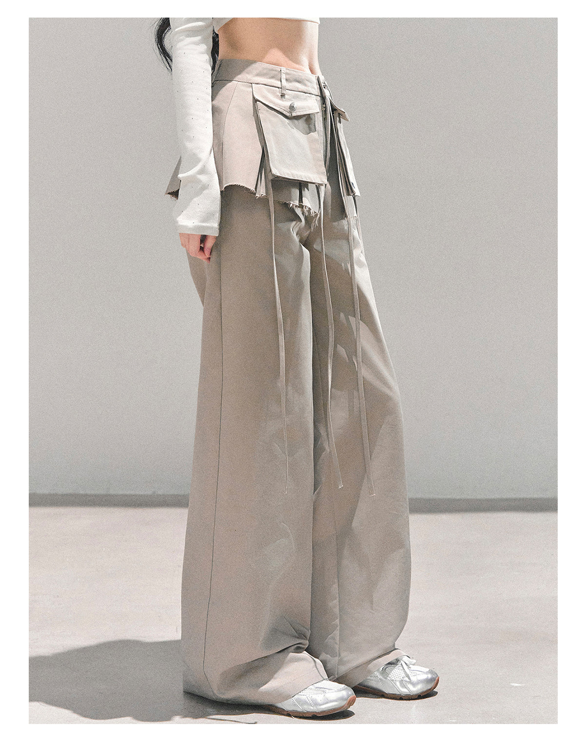 ShaoYeYan Functional Bella American Wide-Leg Pants