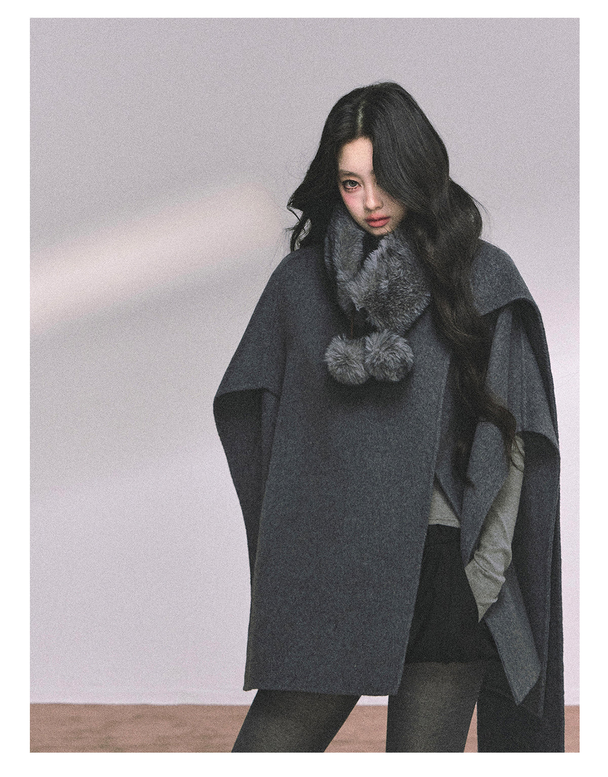 ShaoYeYan Corgi Heiress Premium French Wool Cape Coat