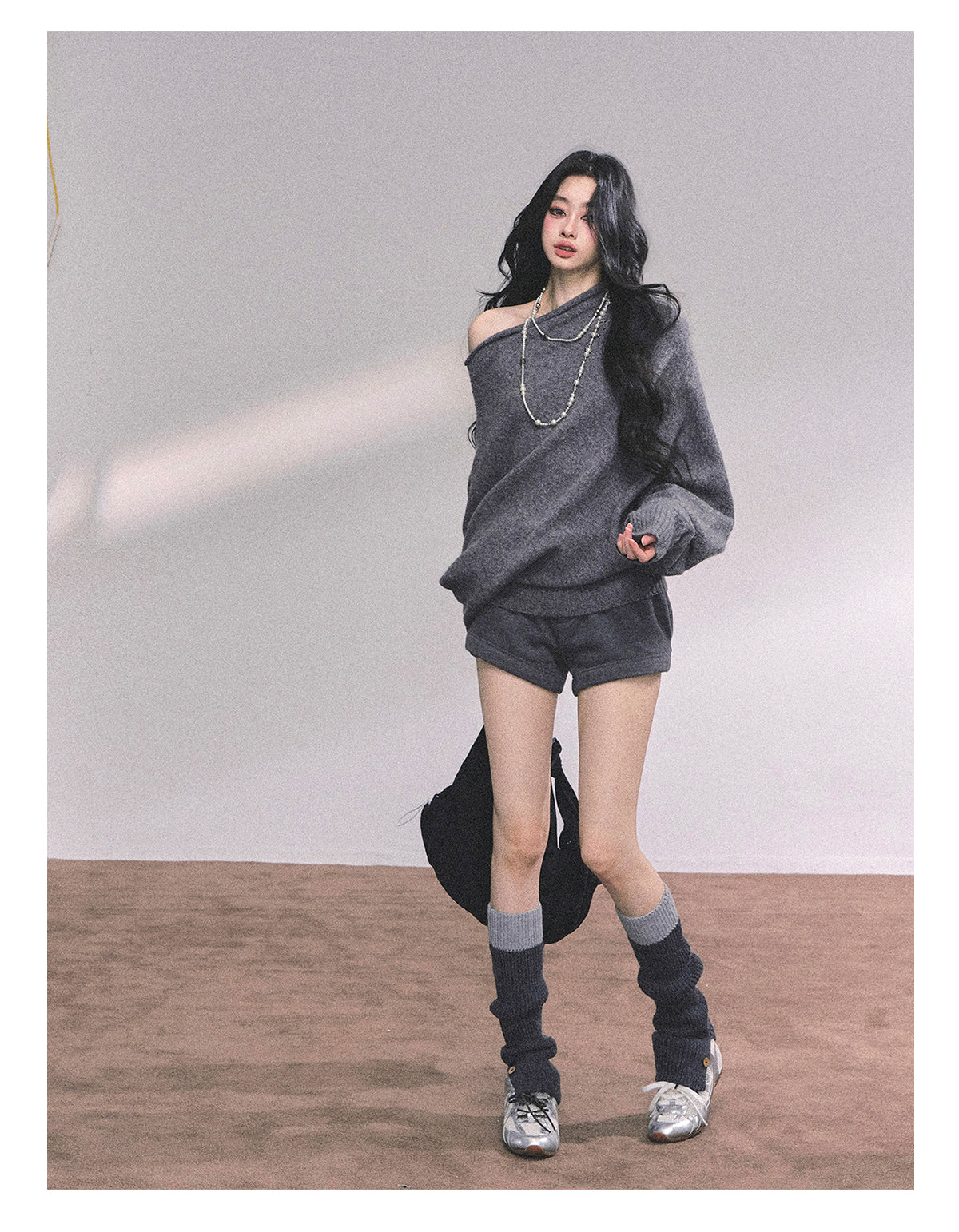 ShaoYeYan Cold Unnie Korean Off-Shoulder Sweater