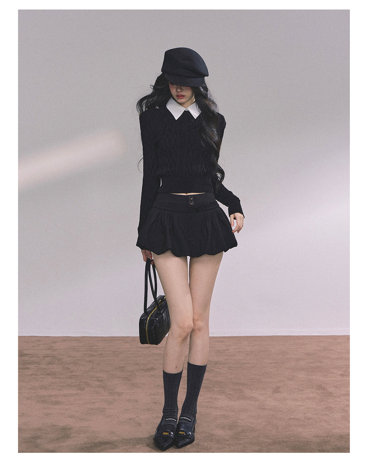 ShaoYeYan Intellectual Aesthetic Fake Two-Layer Knit Sweater