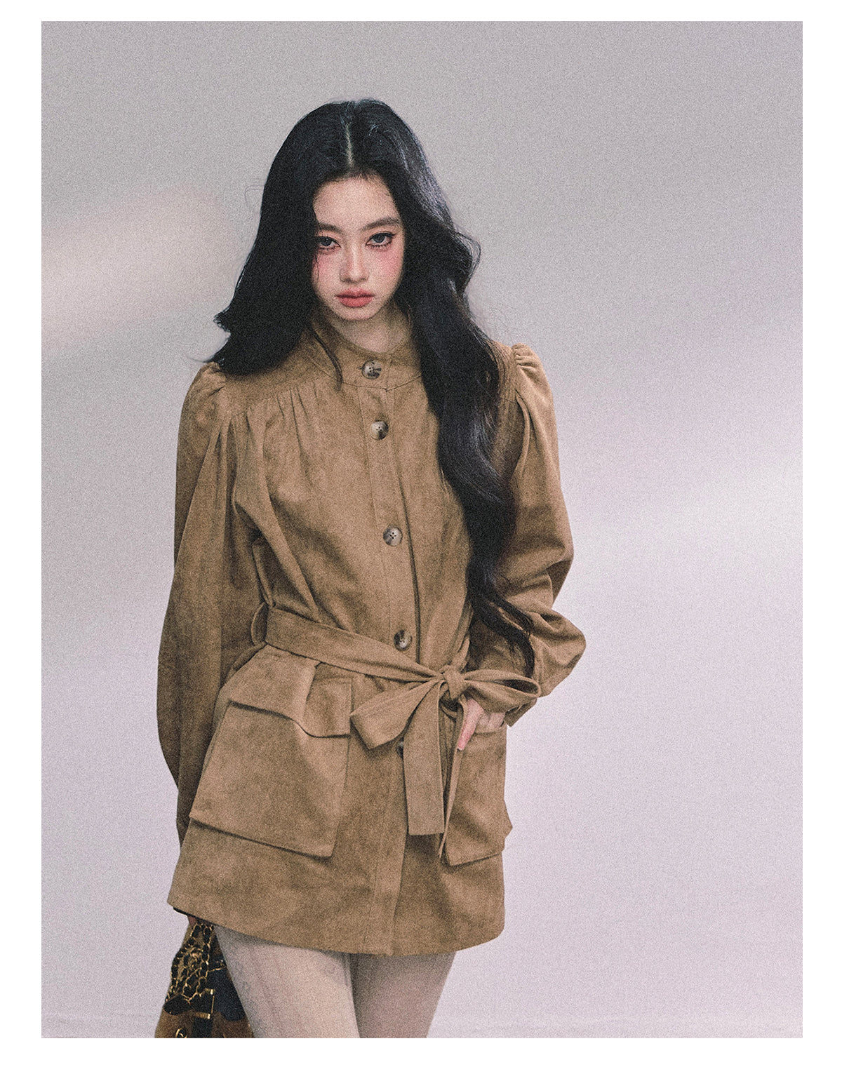 ShaoYeYan Cocoa Warm Brown Premium French Suede Blazer