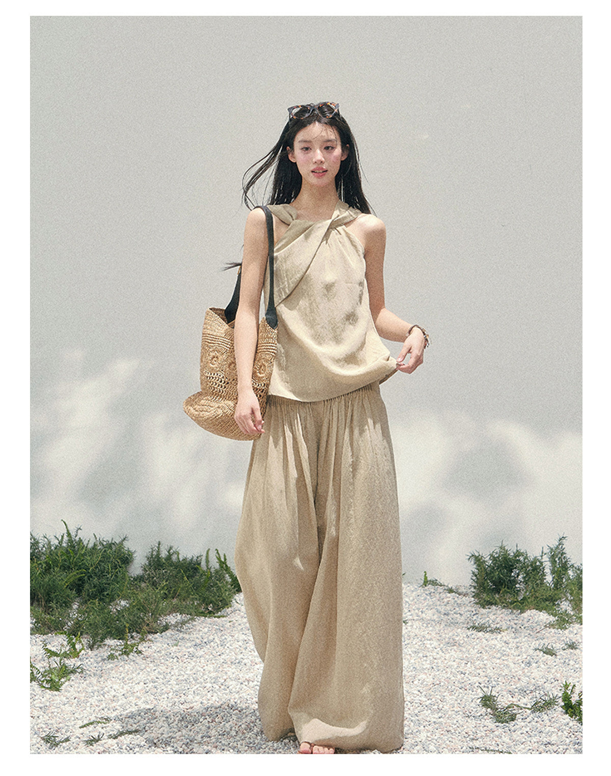 ShaoYeYan Aomalm Khaki's Gentle Breath Casual Set