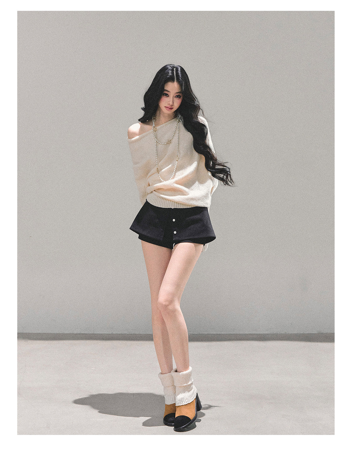 ShaoYeYan Aomalm Minimalist French Soft Style Sweater