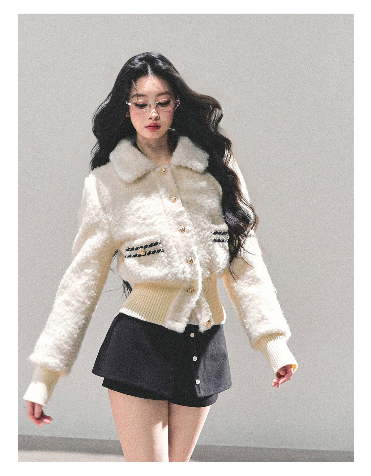 ShaoYeYan Let Her Descend Lamb Fur Jacket