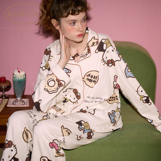 Gukoo x Hello Kitty Full-Print Sleep Set
