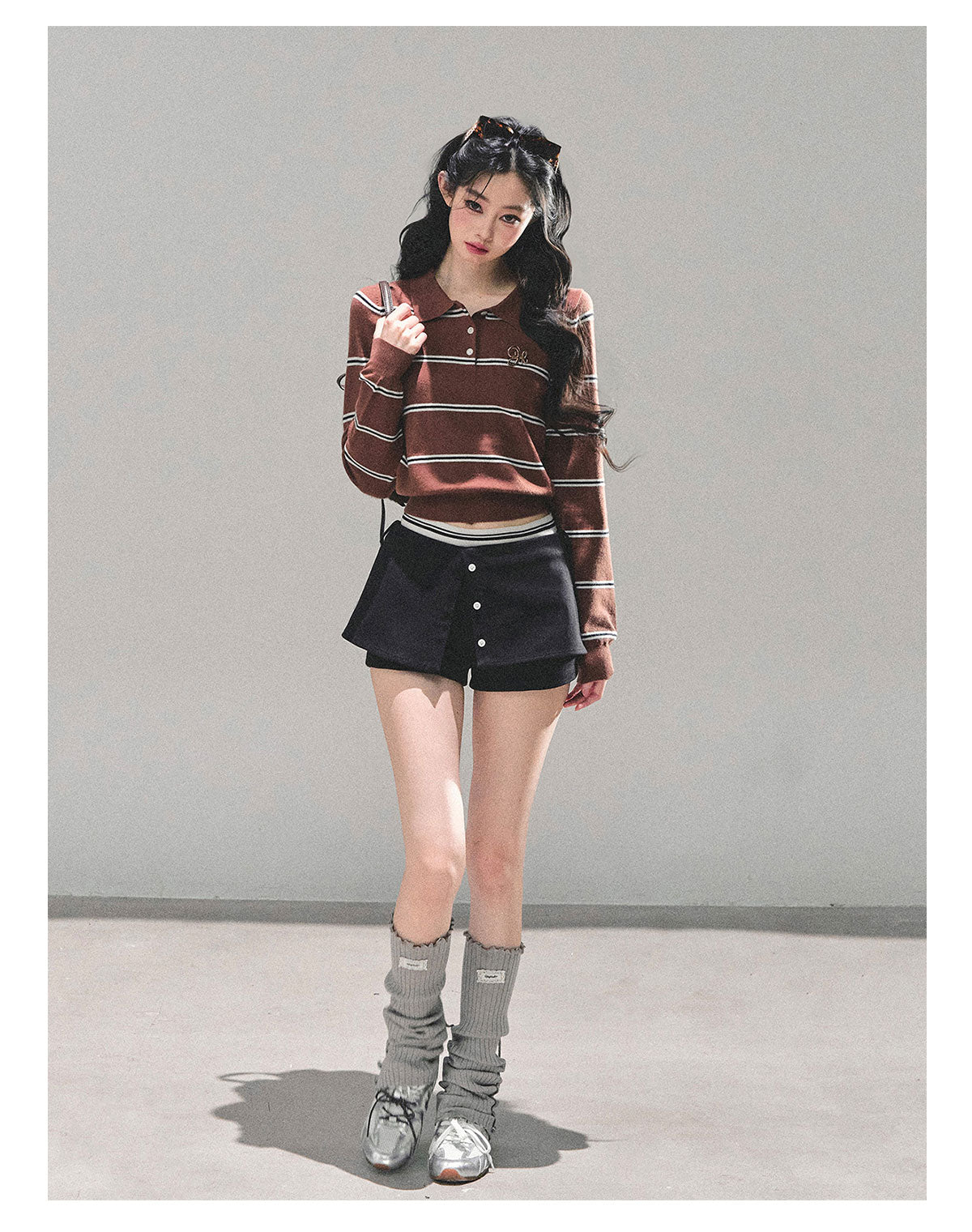 ShaoYeYan Between Reality American Polo Knit Shirt