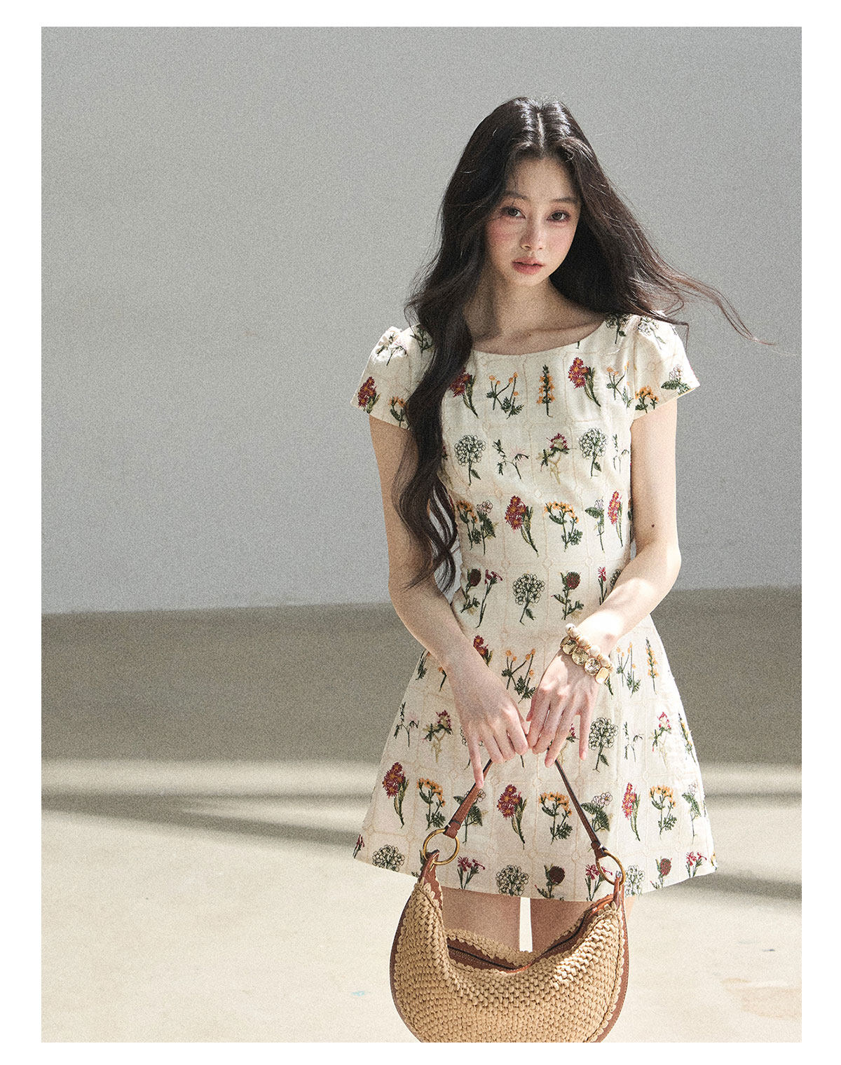 ShaoYeYan Aomalm Mountain Wilds in Bloom French Elegant Floral Dress