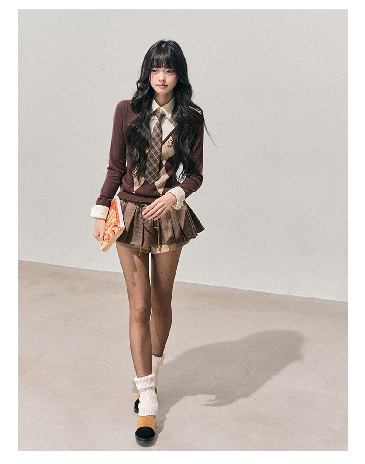 ShaoYeYan Aomalm Phoenix Tree Whispers Fake Two-Layer Diamond Knit Sweater