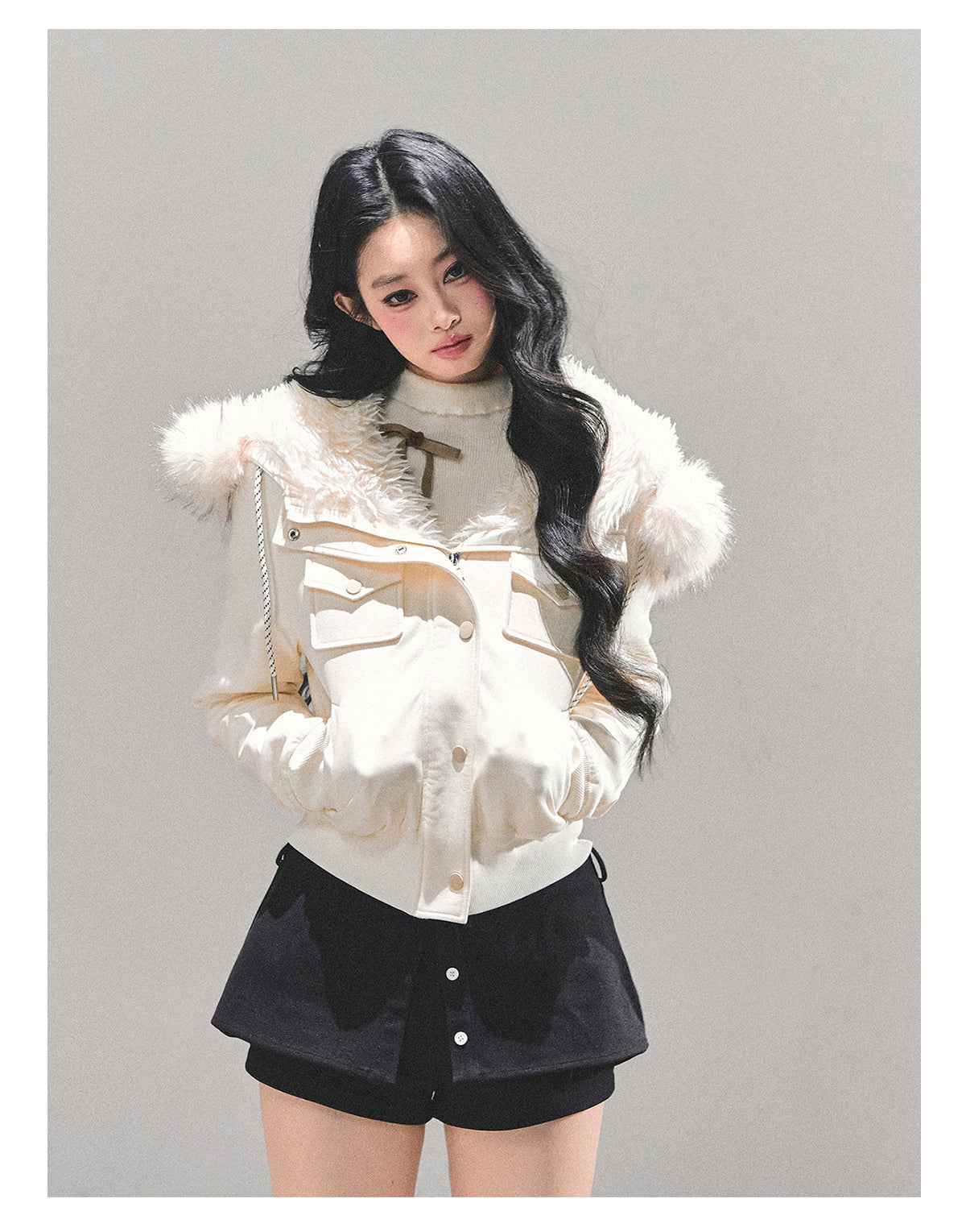 ShaoYeYan Snowflake Embrace Winter Hooded Jacket