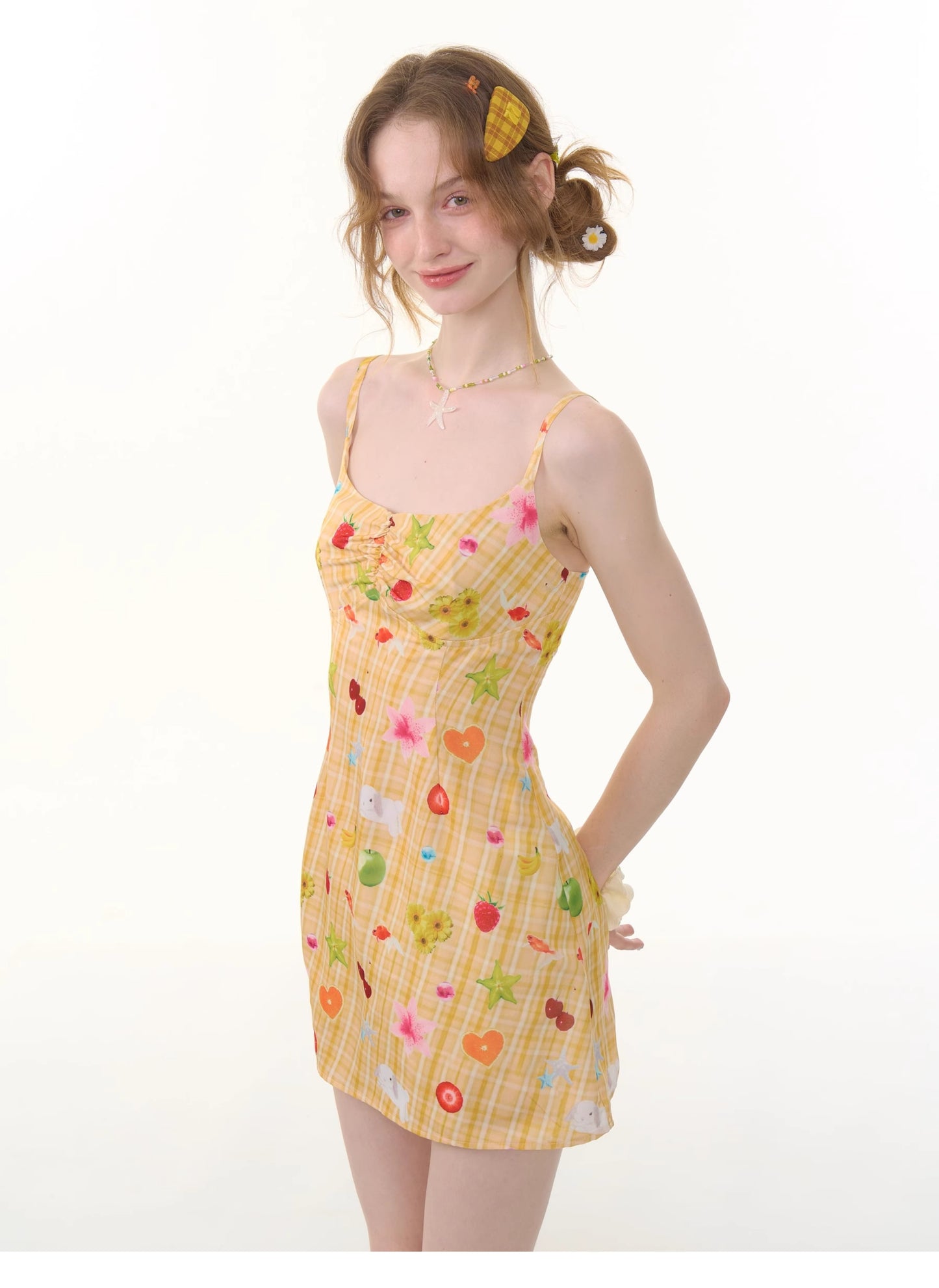 ziziFei Vintage Fruit Print Sundress