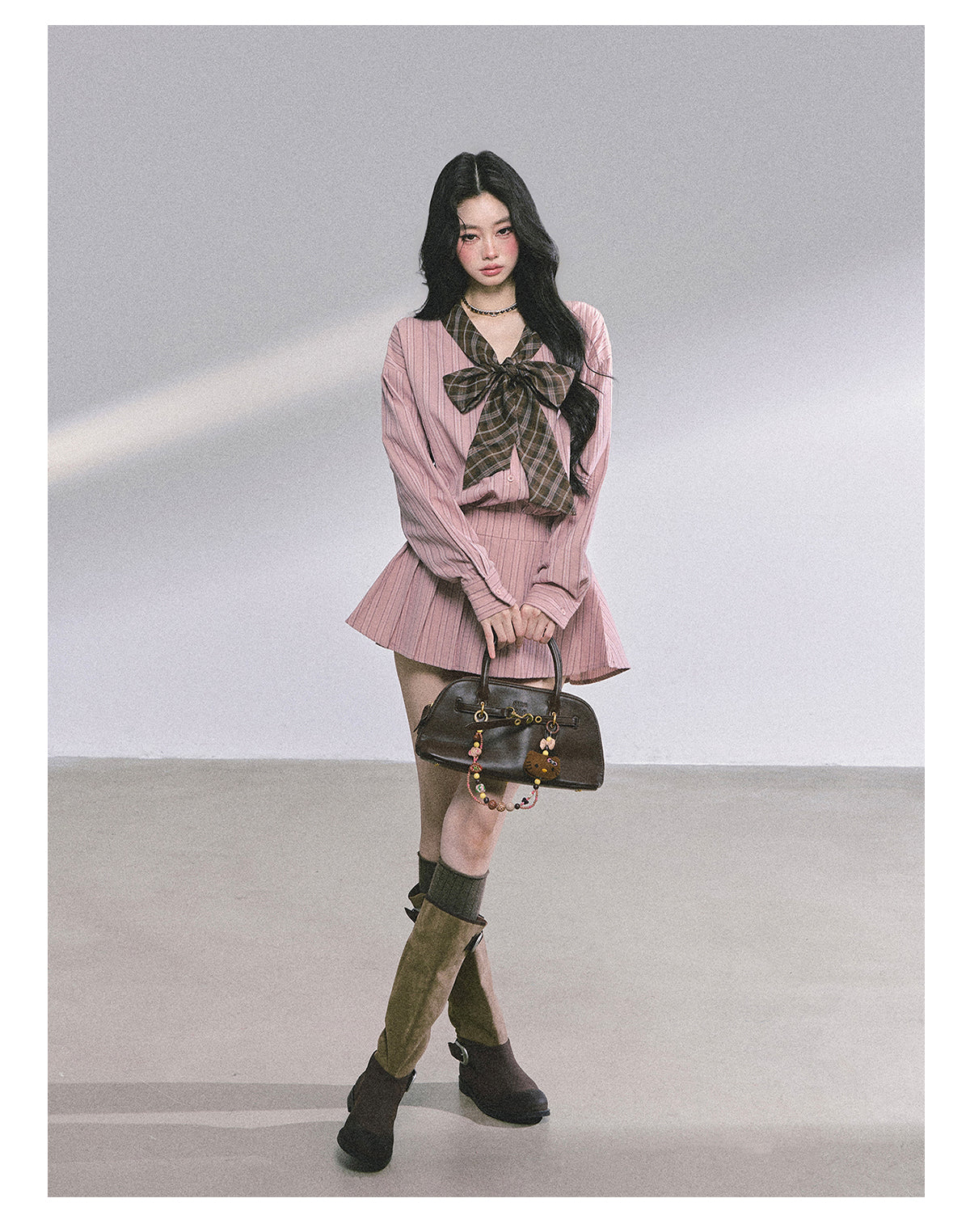 SHAOYEYAN Miu Style French Striped Slimming Shirt Dress
