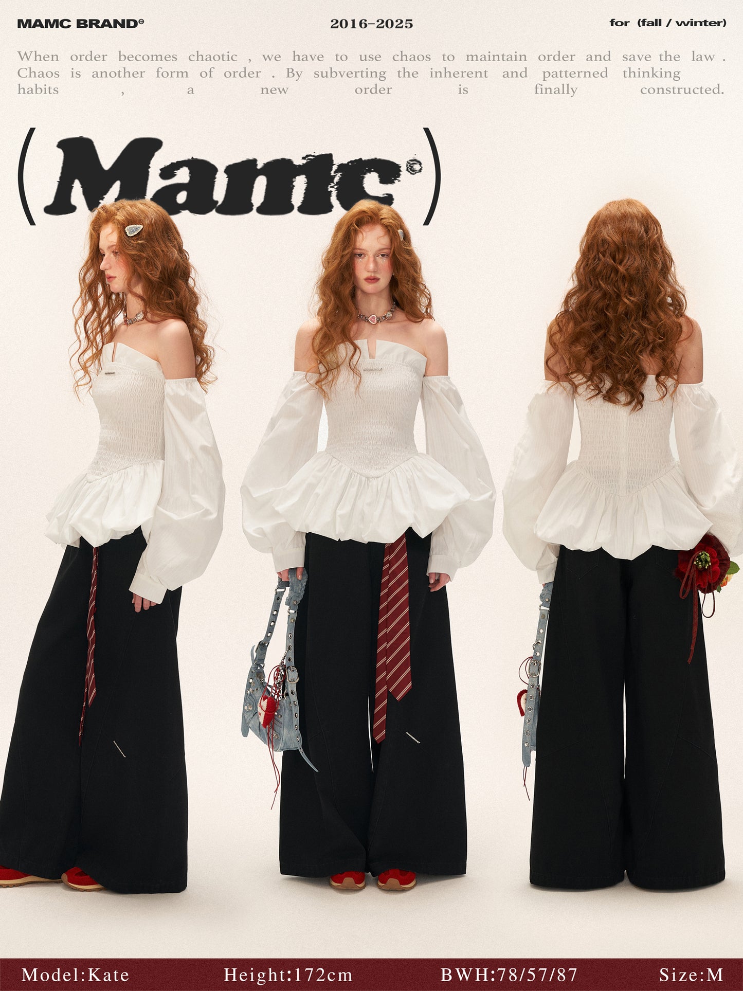 MAMC Striped Smocked Bustier Bubble Dress