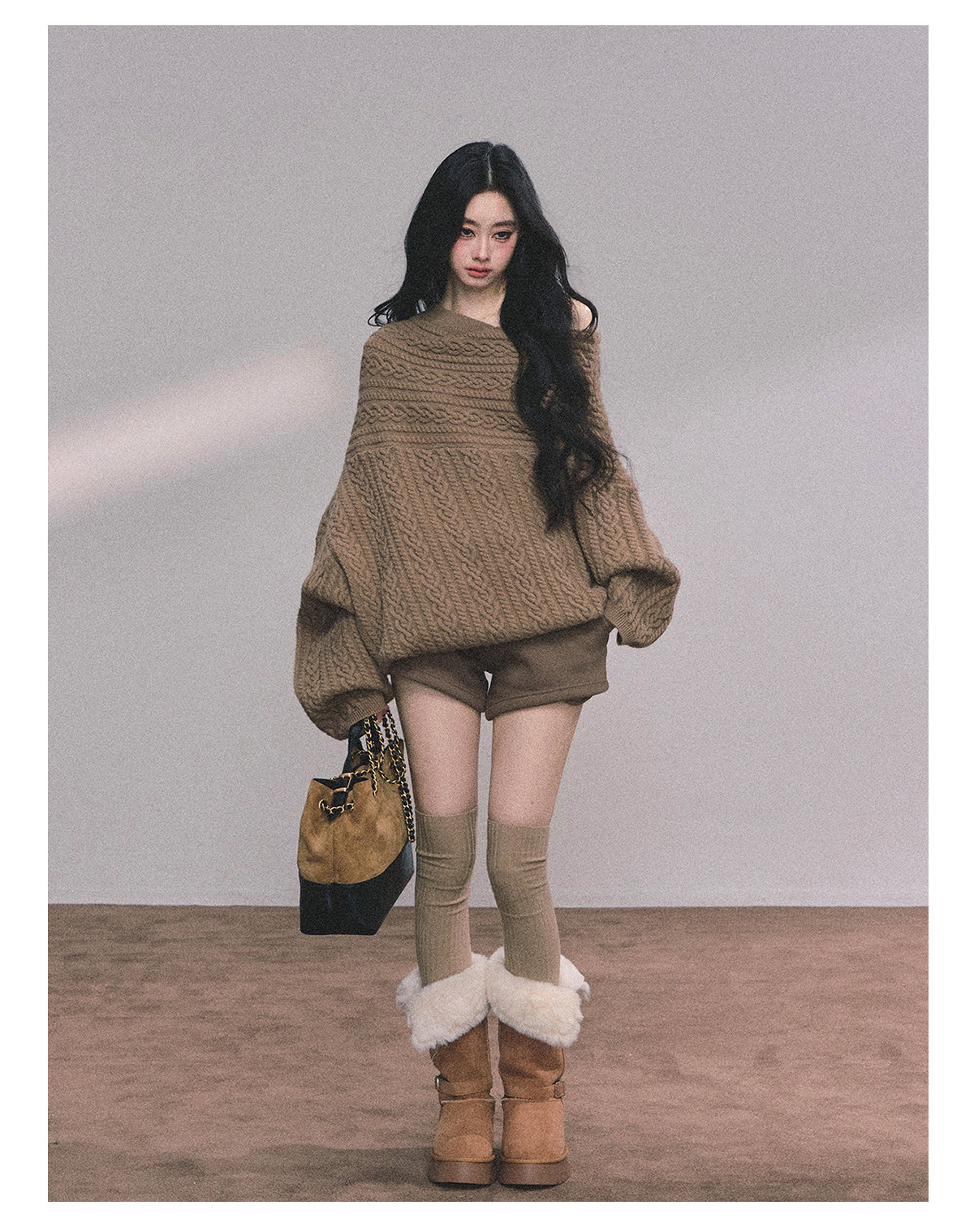 ShaoYeYan Norwegian Exchange Student Premium American Knit Cable Sweater