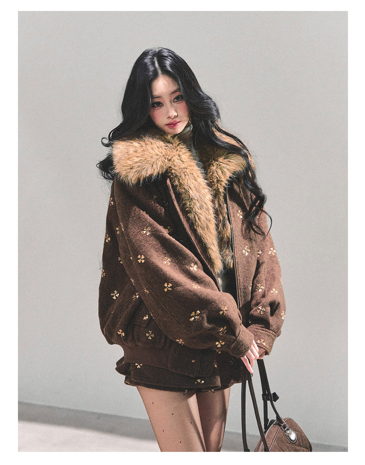 ShaoYeYan Snowfall Whispers Maillard Wool Set