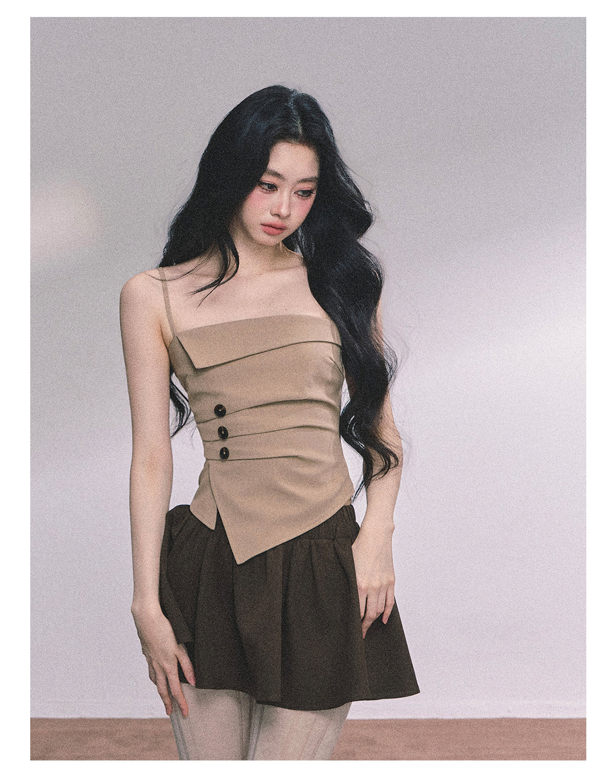 ShaoYeYan Asymmetrical Two-Piece Skirt Set