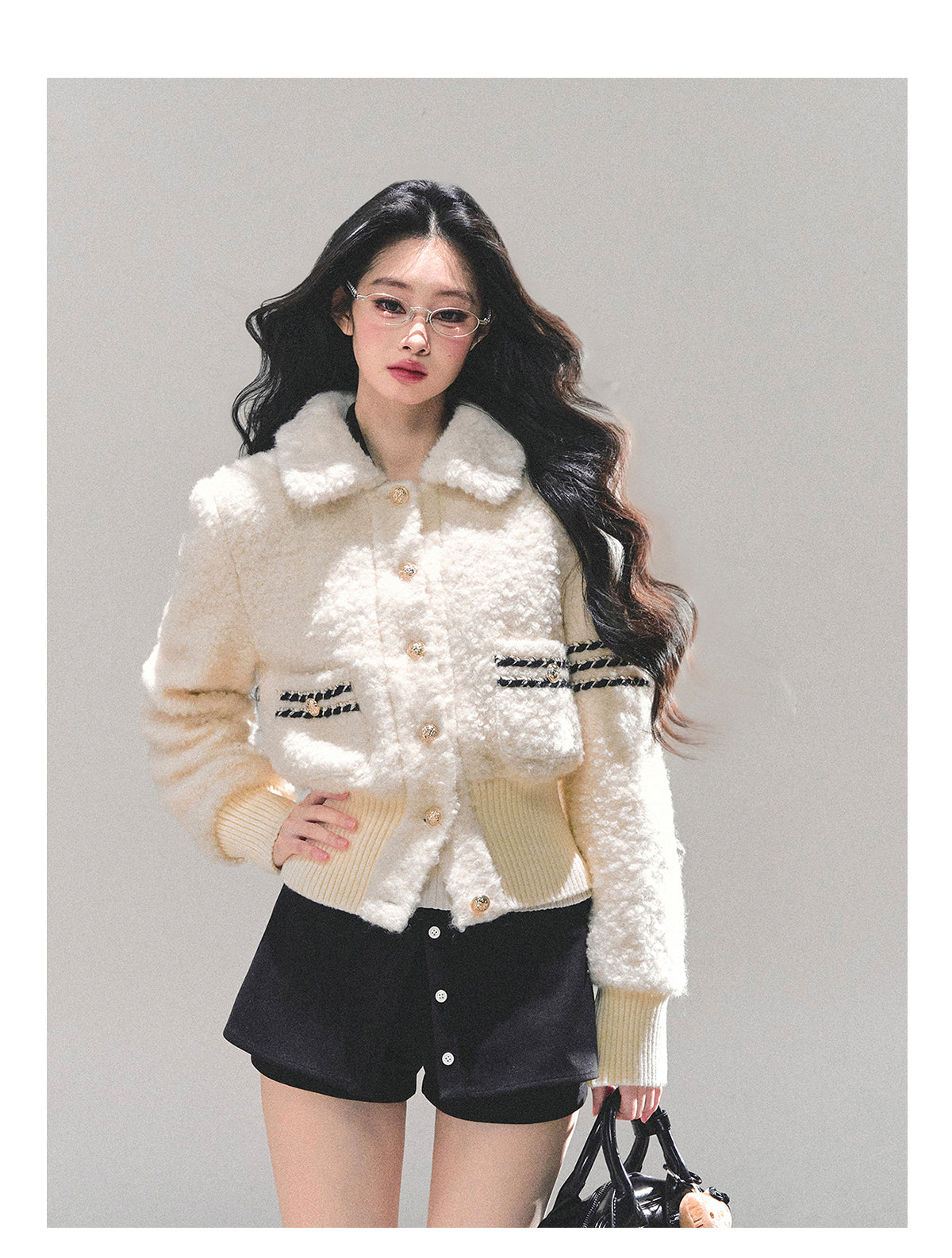 ShaoYeYan Let Her Descend Lamb Fur Jacket