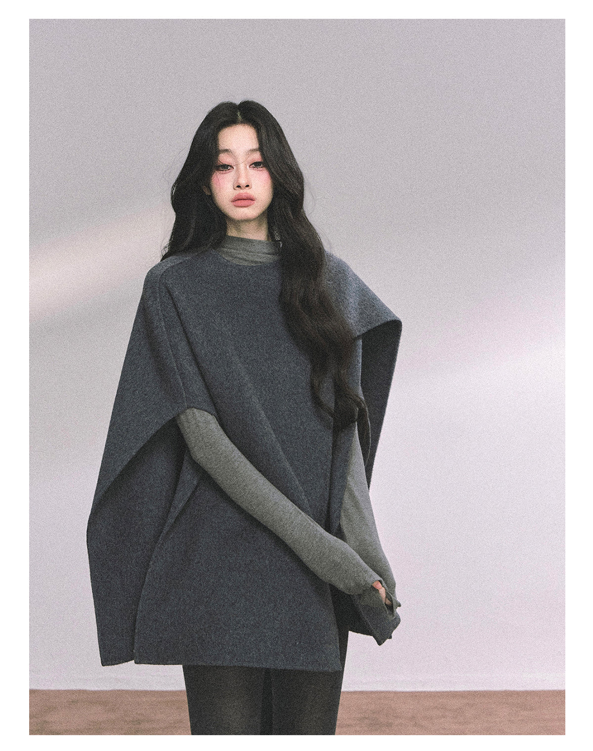 ShaoYeYan Corgi Heiress Premium French Wool Cape Coat