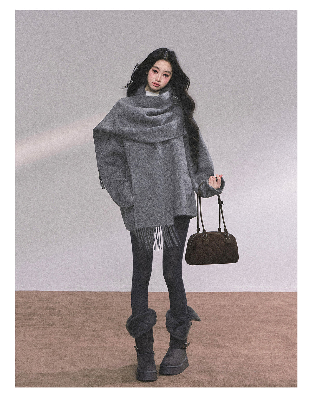 ShaoYeYan British Museum 100% Wool Double-Faced Coat