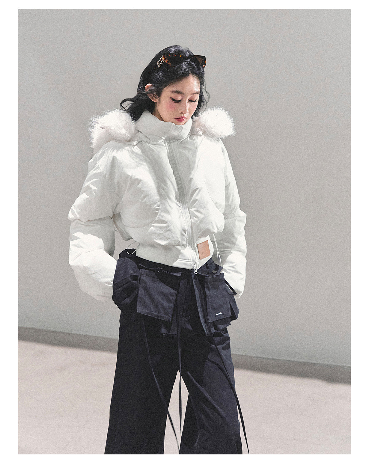 ShaoYeYan Loose Hooded Short Padded Jacket