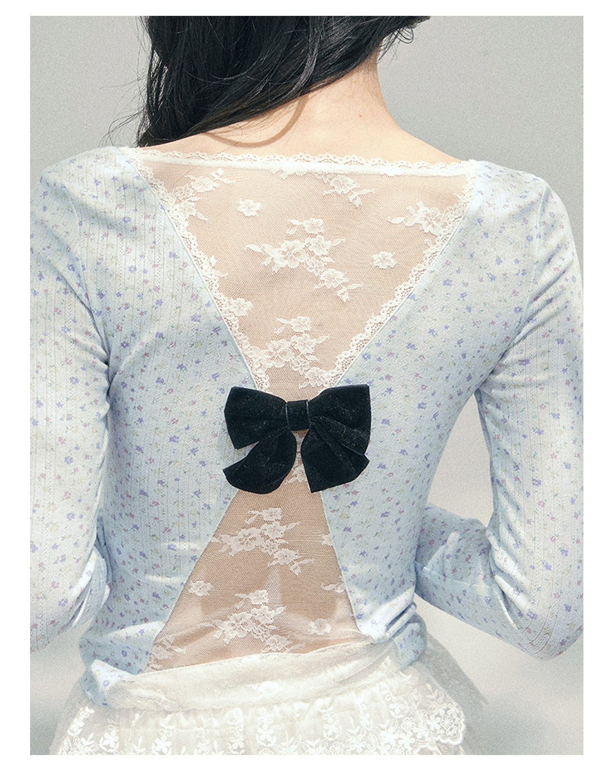 ShaoYeYan Aomalm Heartbeat's Blank Space Back Lace T-Shirt