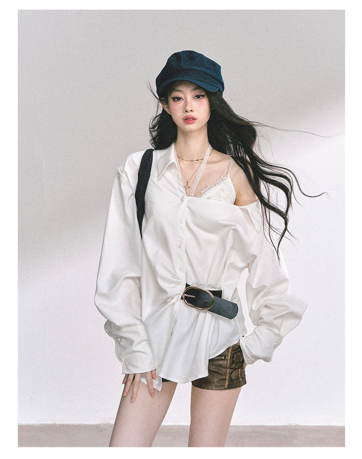 SHAOYEYAN French Off-Shoulder Sun Shirt