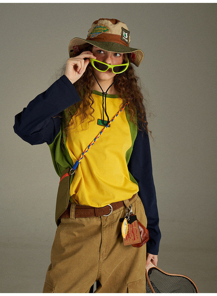 Lulugray Colorblock Raglan Tee