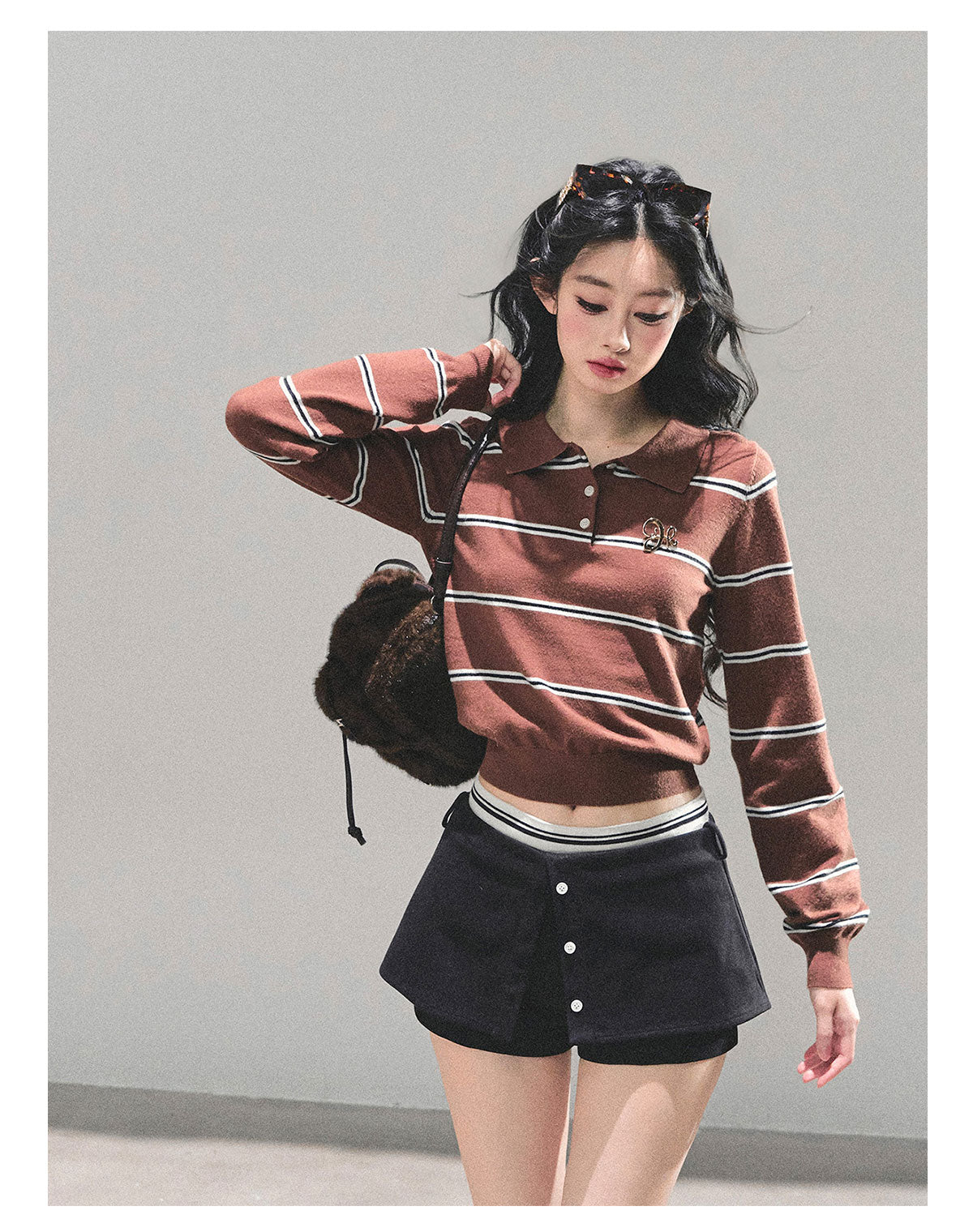 ShaoYeYan Between Reality American Polo Knit Shirt