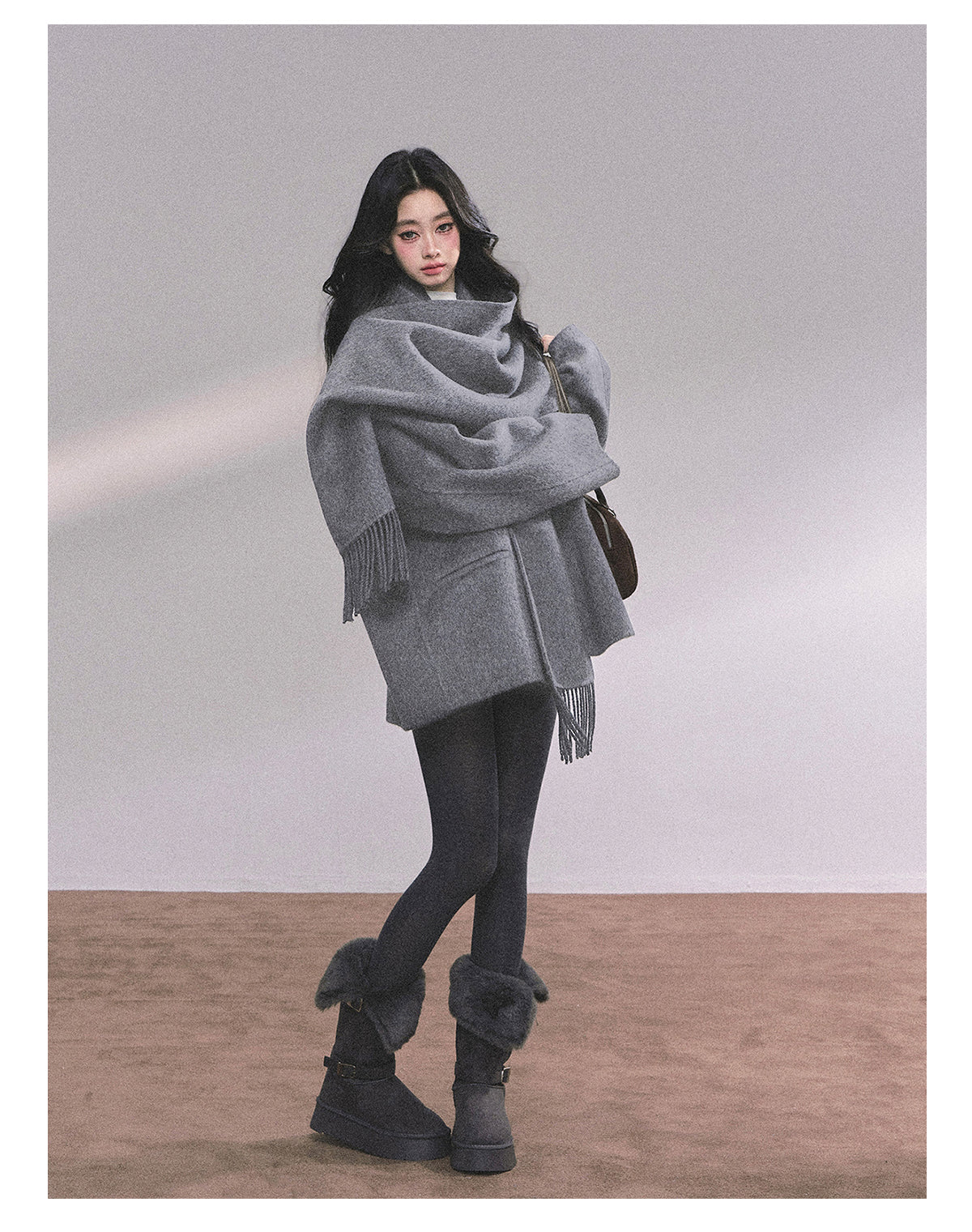 ShaoYeYan British Museum 100% Wool Double-Faced Coat