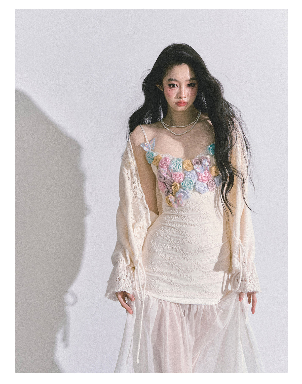 SHAOYEYAN Elegant Autumn Camisole Dress with Cardigan